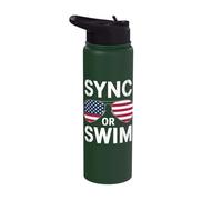Dragon Boat Racing Paddle Sync Or Swim Stainless Steel Insulated Water Bottle