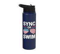 Dragon Boat Racing Paddle Sync Or Swim Stainless Steel Insulated Water Bottle