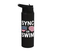 Dragon Boat Racing Paddle Sync Or Swim Stainless Steel Insulated Water Bottle