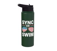 Dragon Boat Racing Paddle Sync Or Swim Stainless Steel Insulated Water Bottle