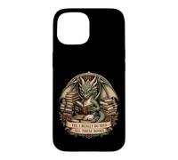 Dragon Book Lover Reading Fantasy Library Graphic Design Case for iPhone 15