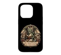 Dragon Book Lover Reading Fantasy Library Graphic Design Case for iPhone 15 Pro