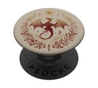 Dragon Bookish Just One More Chapter Romantasy Book Lover PopSockets Adhesive PopGrip