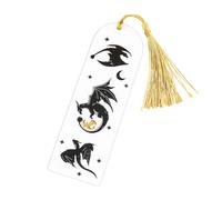 Dragon Bookmark - Acrylic Kids Dragon Book Marker | Four Wing Acrylic Bookmarks, Creative Bookmarks, Cool Bookmark Tassels, Small Book Marks for Adults Children, Book Accessories