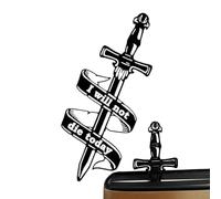 Dragon Bookmark - Black and Gold Dragons with Sun and Clouds Bookmark | I Will Not Die Bookmark | Cool Gothic Bookmark Vintage Bookmarks with Dragon for Kids Women Men Book Marker