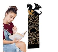 Dragon Bookmark - Bookmark with Black Sun, Fantastic Accessory for Book Decoration, Durable Page Stand, Fantasy Reading Pendant | Gift For Lovers For A