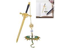 Dragon Bookmark,Gothic Dragon Book Marker,Fourth Wing Bookmark,Boo/kmark with Vintage Tassel Pendant,Vintage Bookm/ark,Fantasy Bookm/ark for Readers, Book Marks for Adults(Green)