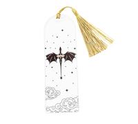 Dragon Bookmarks, Four Wings Acrylic Bookmarks, Creative Reading Bookmarks, Cool Bookmarks with Tassels, Small Book Marks for Adults Children, Book Accessories, , Student Writers
