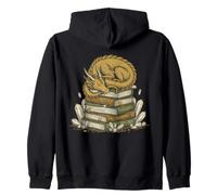 Dragon Books Reading Fantasy Book Lover Magic Library Zip Hoodie
