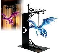 Dragon Bookshelf Lamp-Enchanting Floating Dragon Night Light (Blue)