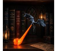 Dragon Bookshelf Nook Light, 3D Printed Fire-Breathing Fantasy Shelf Decor