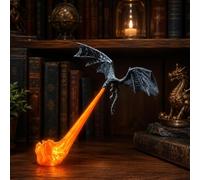 Dragon Bookshelf Nook Light,3D Printed Fire-Breathing Fantasy Shelf Decor
