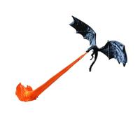 Dragon Bookshelf Nook Light, 3D Printed Fire-Breathing Fantasy Shelf Decor | Flying Design | Large & Small Options | Book Lover Gift | Halloween Shelf Display, 3D Dragon Flame Bookshelf Lamp