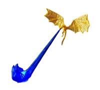 Dragon Bookshelf Nook Light, 3D Printed Fire-Breathing Fantasy Shelf Decor | Flying Design | Large & Small Options | Book Lover Gift | Halloween Shelf Display, 3D Dragon Flame Bookshelf Lamp