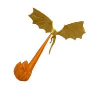 Dragon Bookshelf Nook Light, 3D Printed Fire-Breathing Fantasy Shelf Decor | Flying Design | Large & Small Options | Book Lover Gift | Halloween Shelf Display, 3D Dragon Flame Bookshelf Lamp