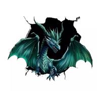 Dragon Breaking Through Wall PVC Vinyl Car Decals Stickers Waterproof Self-Adhesive Decals for Cars, Laptops, Trucks, Motorcycles Wall Window Luggage Scratch Cover Door Decor Sticker