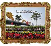 Dragon Bridge Da Nang Vietnam Fridge Magnets Tourist Souvenir Refrigerator Decoration Magnet