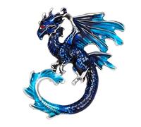 Dragon Brooch Pin Dragon Pins Retro Fashion Jewelry Enamel Brooch Alloy Brooch Creative Fashion Lapel Pin Versatile for Jacket Lapel Suit Bag Backpack, Se référer au descriptif, Refer to description