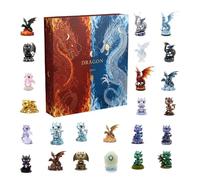 Dragon Calendar Advent 2025-24 Days of Festive 2D Ornaments | Christmas Countdown Decor for Wall, Tree, Window & Tabletop | Holiday Centerpiece for Home & Office