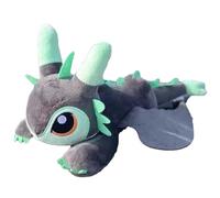 Dragon Car Accessory, Flying Dragon Stuffed Plush Animal with Suction Cup, Toothless Soft Plush Toys with Movable Wings for Car Decoration