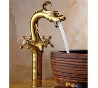 Dragon Carved Basin Antique Bronze Vessel Sink Handle Bathroom Mixer Luxury Washbasin,Kitchen tap