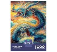 Dragon Castle Recycled Cardboard 1000 Piece Rainbow Dragon Puzzle, Family/Adults/Teens, Stress Relief, Personalised Gift & Wall Decor 70x50cm/1000pcs