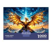 Dragon Castle Sky 1000pc Puzzle for Adults Mythical Power Premium Jigsaw Puzzle Recycled Cardboard Adult Educational Challenge Fun Present Home Activity Great Gift for Kids Beginners 70x50cm/1000pcs