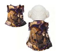 Dragon Castle Sky S Pet Apparel for Small Dogs-Cute Summer Outfit for Puppy, Soft Breathable Pet Clothes for Cat