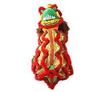 Dragon Cat Dog Costume Lion Dance Clothing, Outdoor Warm Dog Winter Coats Chinese New Year Style Funny Stuff Costume, Pet Hoodie Jacket Outfit Apparel for Small Dogs