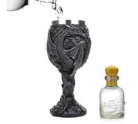 Dragon Chalice - Medieval Goblet Wine Glass, Stainless Steel Cup Holder