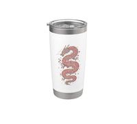 Dragon Cherry Blossom Style Tattoo Design Stainless Steel Insulated Tumbler