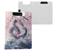 Dragon Cherry Tree Clipboard a4 Clip Board Foldover Document Folder Files for Paperwork with Clips Lightweight Plastic