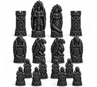 Dragon Chess Pieces, 16-Piece Single Side