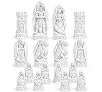 Dragon Chess Pieces, 16-Piece Single Side