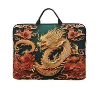 Dragon Chinese Background Laptop Case 14 Inch Laptop Sleeve Computer Carrying Bag Shockproof Protective Notebook Case Portable Laptop Bag Waterproof Briefcase Bag for Men Women