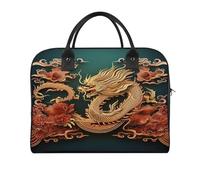 Dragon Chinese Background Laptop Tote Bag Casual Travel Handbag Multi Pocket Shoulder Bags for Work Travel