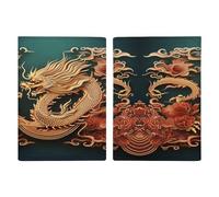 Dragon Chinese Background Passport Holder for Travel PU Leather Passport Cover Wallet Case Waterproof Passports Protector
