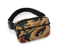 Dragon Chinese Background Printed Fanny Pack Fanny Packs for Women Men,Crossbody Bag Large Chest Bag with Adjustable Strap for Outdoors Workout Traveling Casual Running, Dragon Chinese Background,