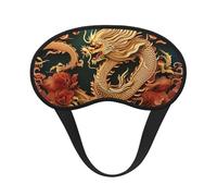 Dragon Chinese Background Sleep Mask for Side Sleeper, Blackout Eye Mask for Women Men, Zero Pressure Sleeping Masks Soft Breathable Eye Cover Comfortable Blindfold Eyeshade for Night Sleep
