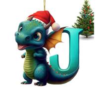 Dragon Christmas Decor | 2D Acrylic Letter Holiday Ornament,Christmas Tree Ornament, Cute Decoration for Car and Home