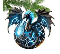 Dragon Christmas Decoration - Tree Pendants Acrylic Fantasy Christmas Pendants - Keepsake Home Decoration Egg Dinosaur Christmas Ornaments for Fireplace