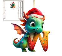 Dragon Christmas Decorations - 2D Acrylic Letter Festive Decoration - Cute Decoration, Christmas Tree Ornament for Home and Car Decor