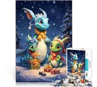 Dragon Christmas Family2000 Piece Jigsaws for Adults Puzzle Challenging Difficult is ideal as a gift for the whole family 70x100cm