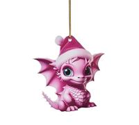 Dragon Christmas Ornament Cartoon Cute Dragon Christmas Tree Decorations Funny Acrylic Hanging Pendant UnusualDecorations Personalised Party Car Decor Novelty Baubles For Xmas Tree