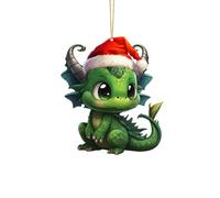 Dragon Christmas Ornament Cartoon Cute Dragon Christmas Tree Decorations Funny Acrylic Hanging Pendant Unusual Decorations Personalised Party Car Decor Novelty Baubles For Xmas Tree