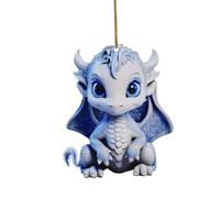 Dragon Christmas Ornament Cartoon Cute Dragon Christmas Tree Decorations Funny Acrylic Hanging Pendant Unusual Christmas Decorations Personalised Party Car Decor Novelty Baubles For (Z1-A, One Size)