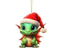 Dragon Christmas Ornament Cartoon Cute Dragon Christmas Tree Decorations Funny Acrylic Hanging Pendant UnusualDecorations Personalised Party Car Decor Novelty Baubles For Xmas Tree