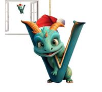 Dragon Christmas Tree Ornaments | 2D Acrylic Letter Car Interior Pendant - Cartoon Cute Decoration for Home Christmas Decor