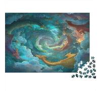 Dragon Circling in The Sky Rätsel Für Erwachsene || Familienspaß-Puzzles 1000pcs (75x50cm) Erwachsene