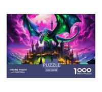 Dragon Classic Style Jigsaw Puzzle Offering An Engaging Tabletop Experience, Enhanced by Fantasy And A Timeless UK-inspired Aesthetic for Mindful Leisure Moments 52x38cm/1000pcs
